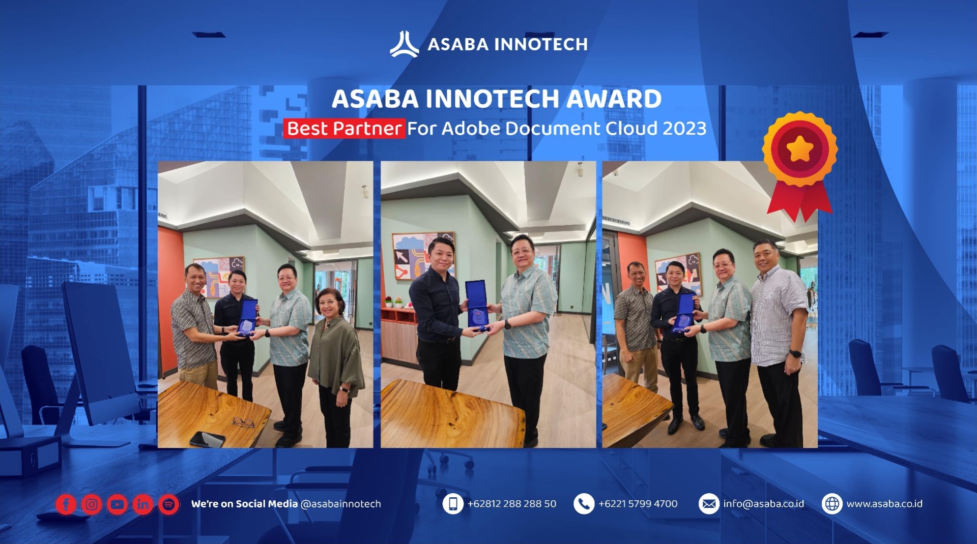 ASABA INNOTECH AWARD : Best Partner For Adobe Document Cloud 2023